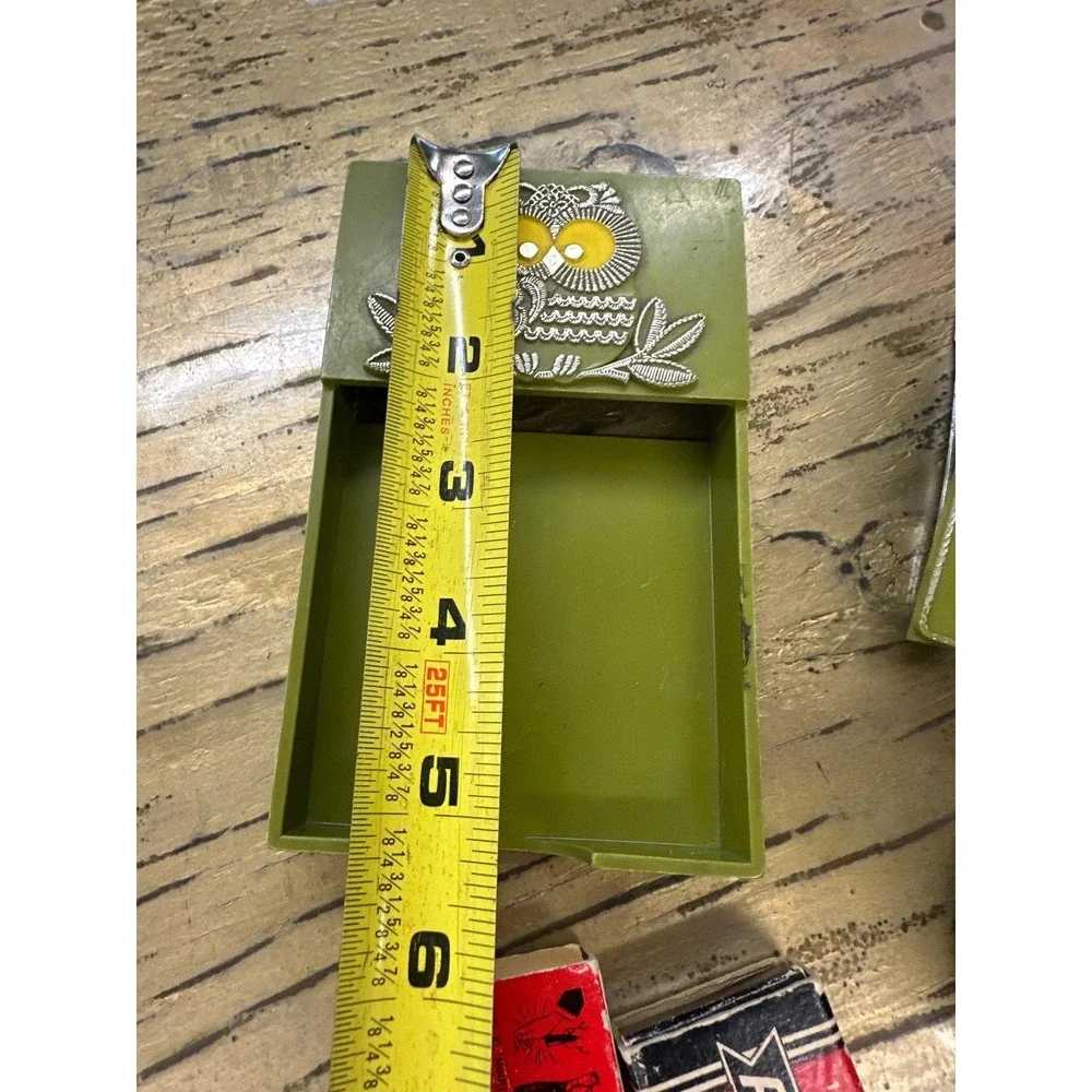 Vintage Owl 3pc Desk Set - Avocado Green
